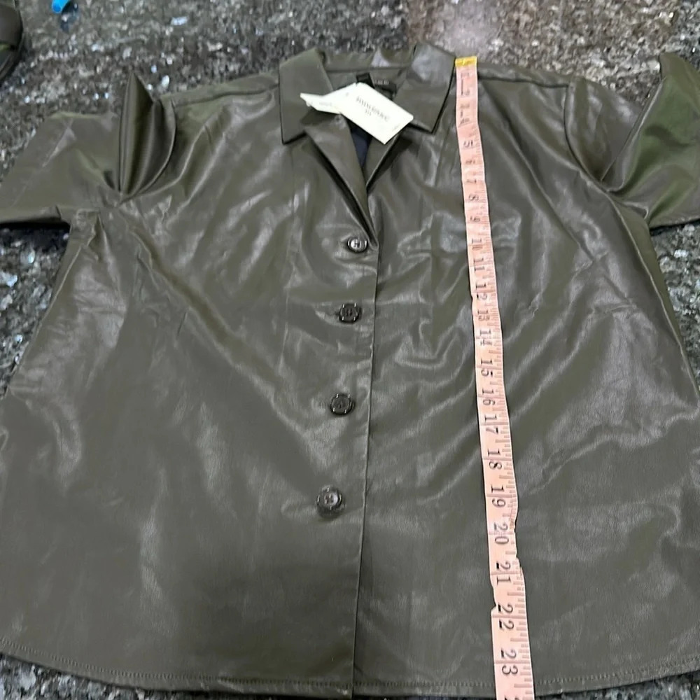 Banana Republic factory VEGAN LEATHER SHIRTa - Picture 5 of 7